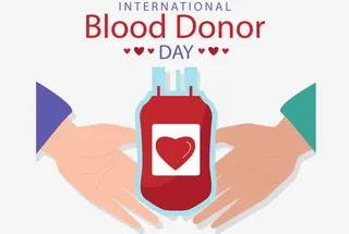 矢量手绘爱心献血免抠