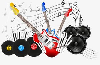 音乐海报设计矢量素材,免抠