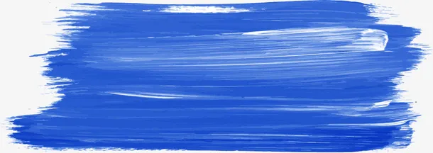 手绘蓝色水彩免抠