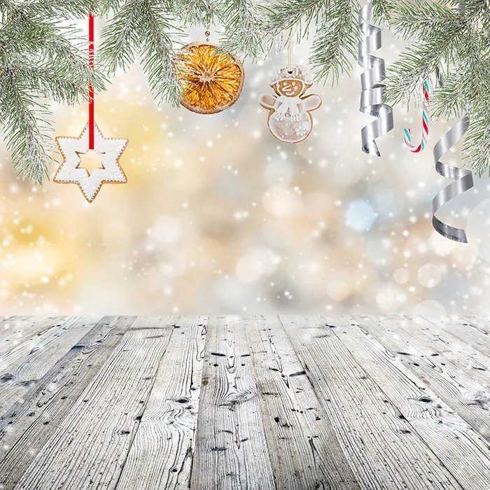 圣诞木板背景高清