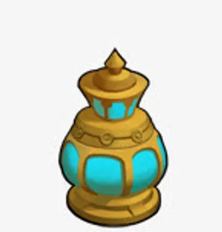 手绘蓝色游戏摆件装饰免抠