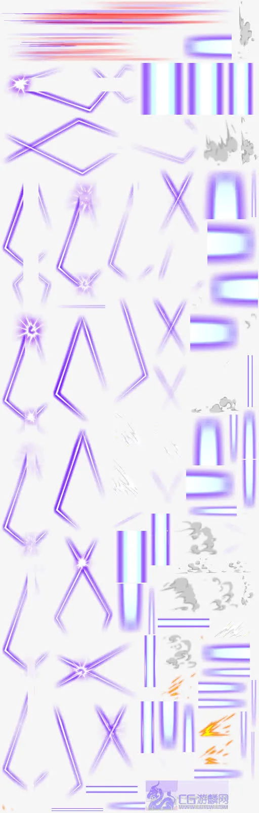 蓝色几何光效果免抠