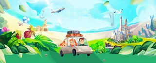 五一劳动节出游海报背景高清