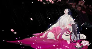 悲伤的男人古风手绘免抠