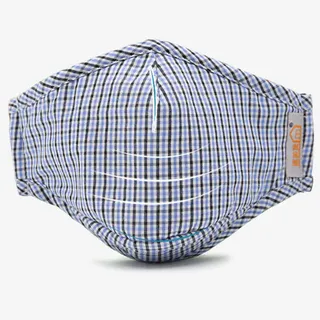 网格格防霾立体一次性口罩免抠