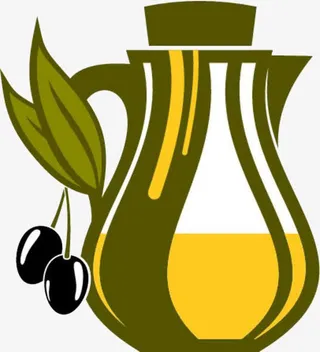 手绘瓶子里的植物油免抠