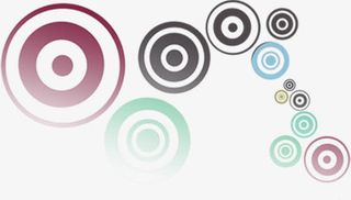 彩色圈圈海报底纹装饰免抠