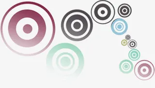 彩色圈圈海报底纹装饰免抠