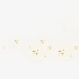 中国风金色鸟群免抠
