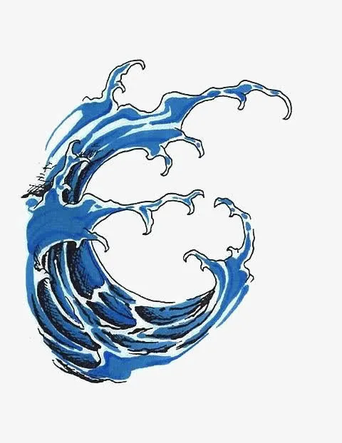 蓝色水纹免抠