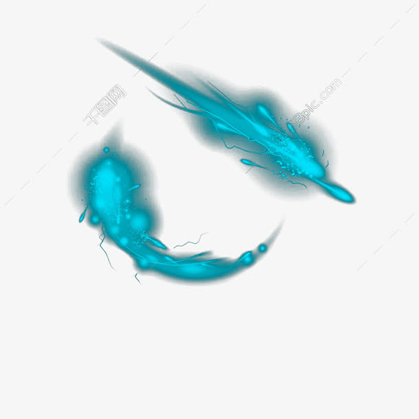蓝色发光光束免抠