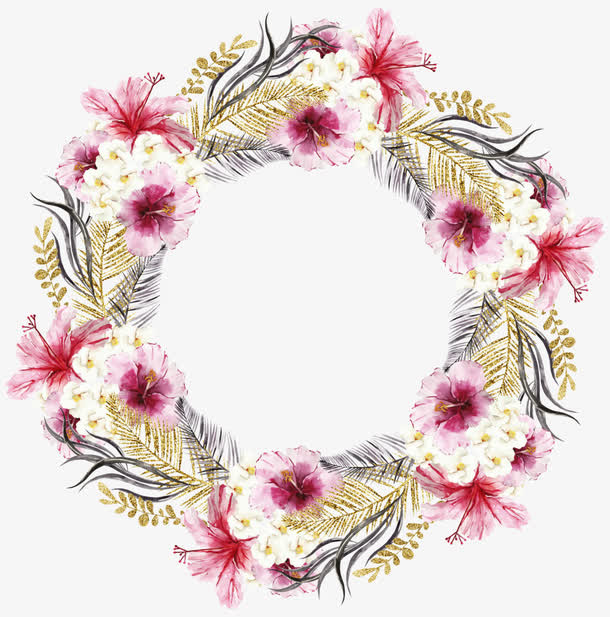 叶子花环免抠