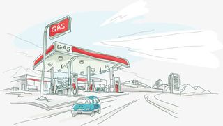 彩绘加油站免抠