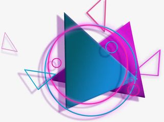 不规则三角形促销图形免抠