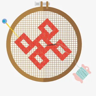 矢量针线十字绣免抠