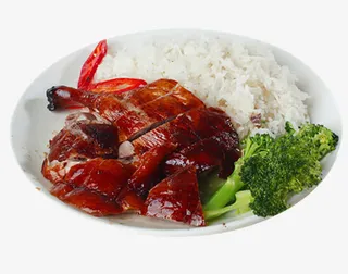 脆皮烧鸭腿饭免抠