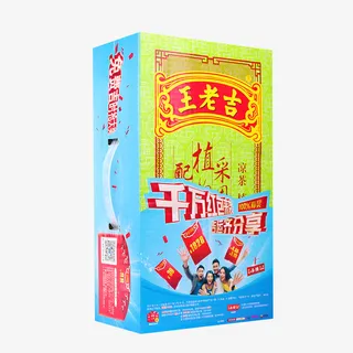 王老吉凉茶植物饮料利乐装箱红包免抠