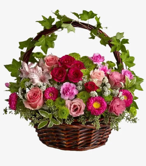抽象鲜花庆典花卉 花篮免抠