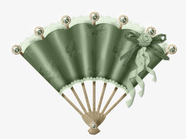 扇子打开的扇子装饰免抠