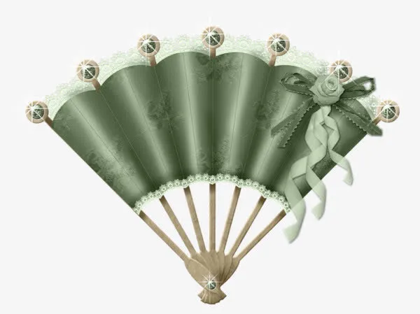 扇子打开的扇子装饰免抠