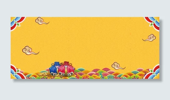 金色中国风祥云底纹图案电商海报背景高清