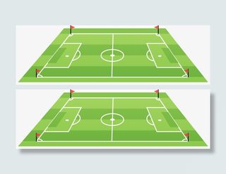 绿色扁平旗子球场免抠