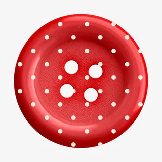 红色波点扣子免抠