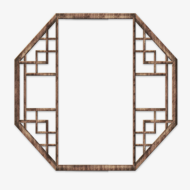 古代古风木窗棂免抠