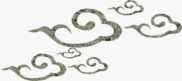 矢量手绘祥云免抠