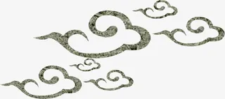 矢量手绘祥云免抠