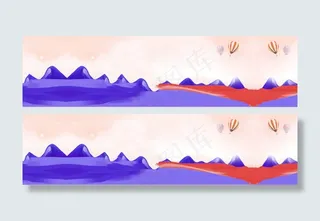 简约炫彩个性背景banner图
