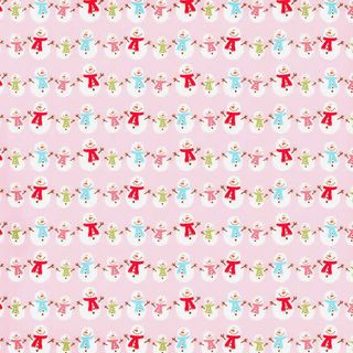 粉色背景与圣诞人物