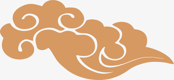 金色祥云装饰素材花纹免抠