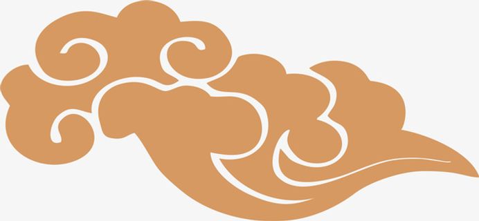 金色祥云装饰素材花纹免抠