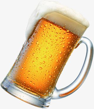 金秋美食一杯啤酒免抠