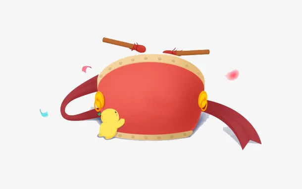 红色腰鼓免抠