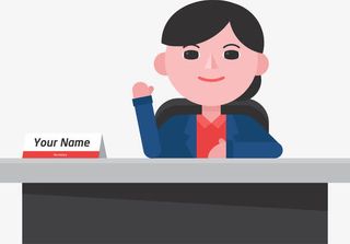 卡通工作位免抠