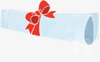 手绘开学季蓝色纸张免抠