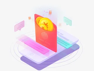 2.5Ｄ手机红包理财立体插图免抠