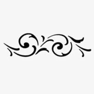 黑色花纹墨迹边框免抠