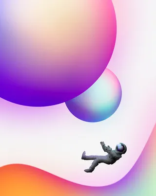 时尚透明蒸汽波装饰图案免抠