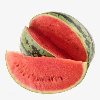 西瓜，绿色的西瓜，切开的西瓜，两块西瓜免抠