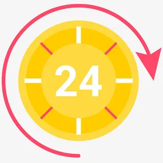 手绘时钟和箭头免抠