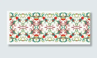 绿色名族服饰底纹免抠