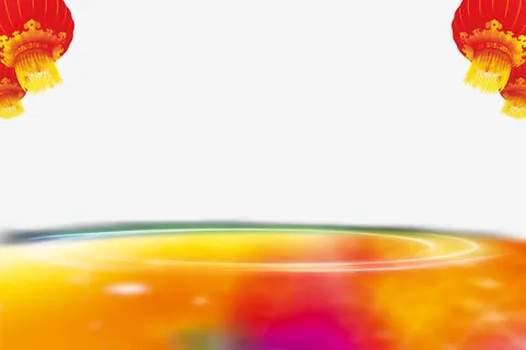 过年橱窗灯笼元素免抠