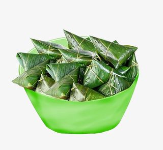 塑料盆里的粽子手绘图免抠
