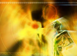 奔跑的人体科技背景高清