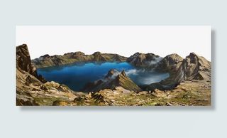 白头山油画免抠