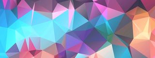 彩色低多边形背景banner高清