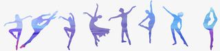 舞蹈动作姿势剪影免抠